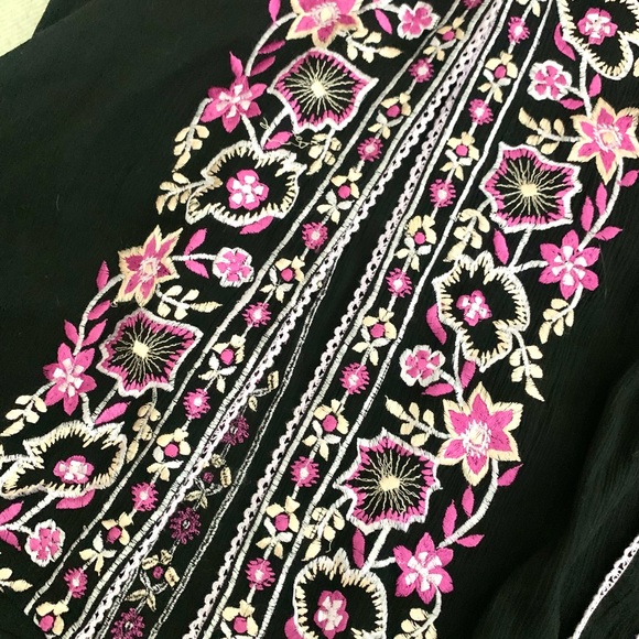 Misa Los Angeles Black Embroidered Dress - Picture 7 of 14